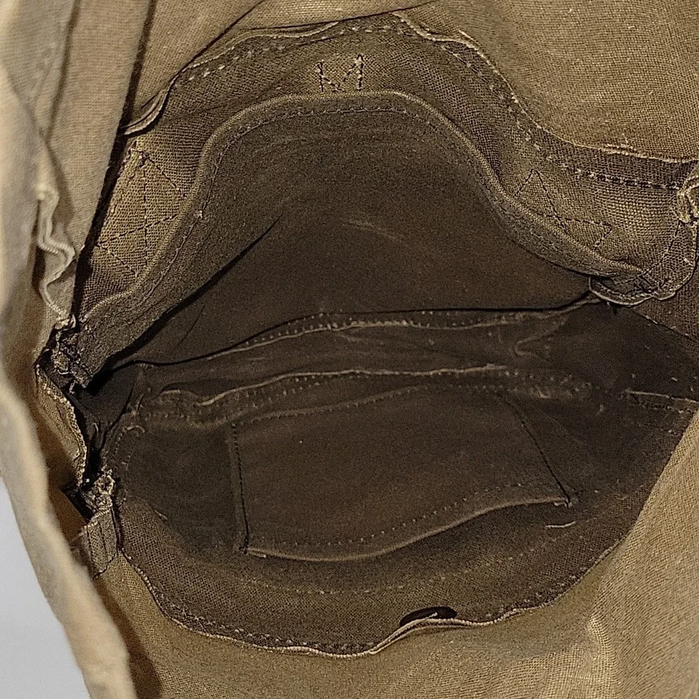 Frost River Duluth Trading Waxed Canvas Roll-Top Crossbody Bag in Olive Green